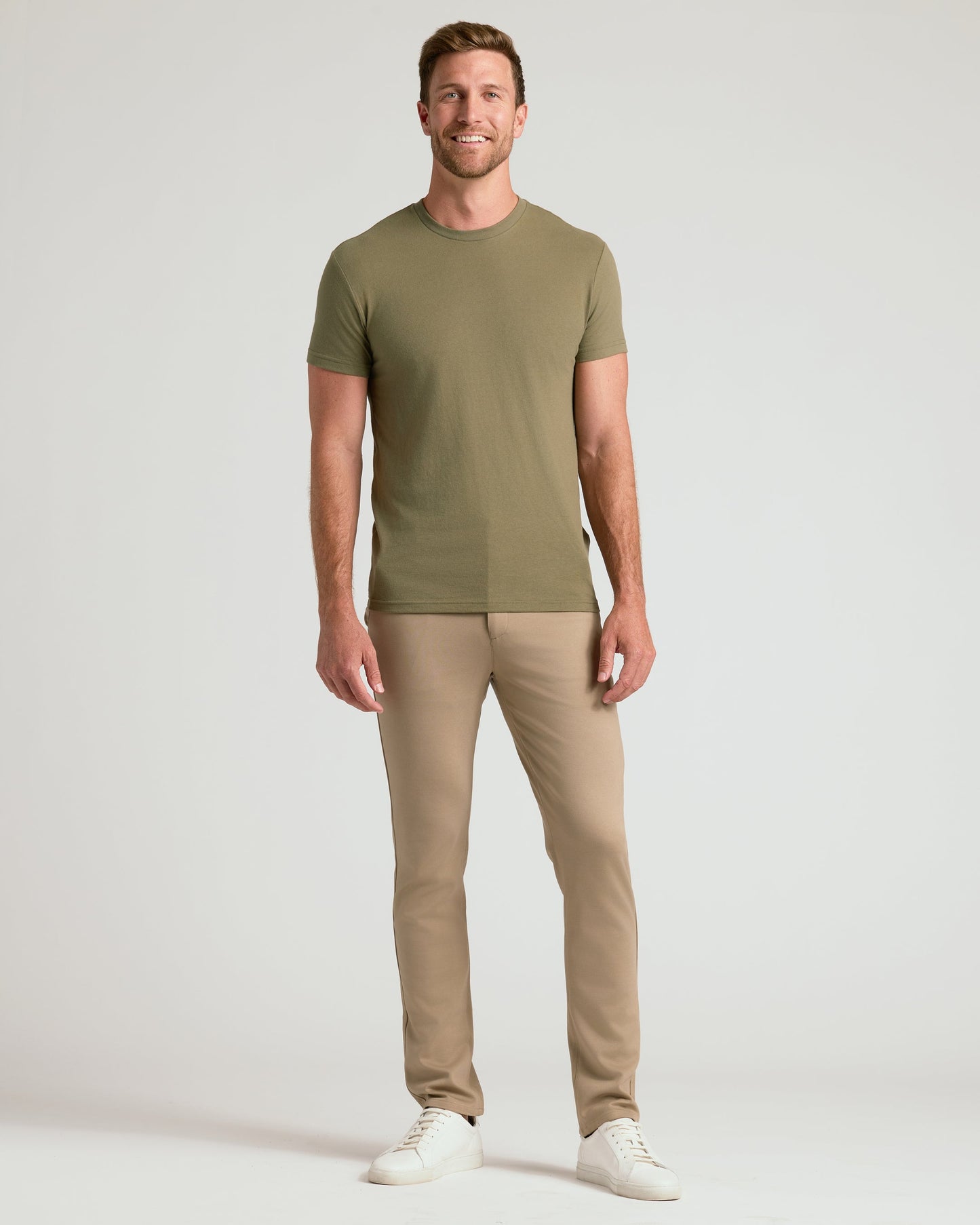 Khaki Suede Brown Slim Comfort Knit Chino 2-Pack