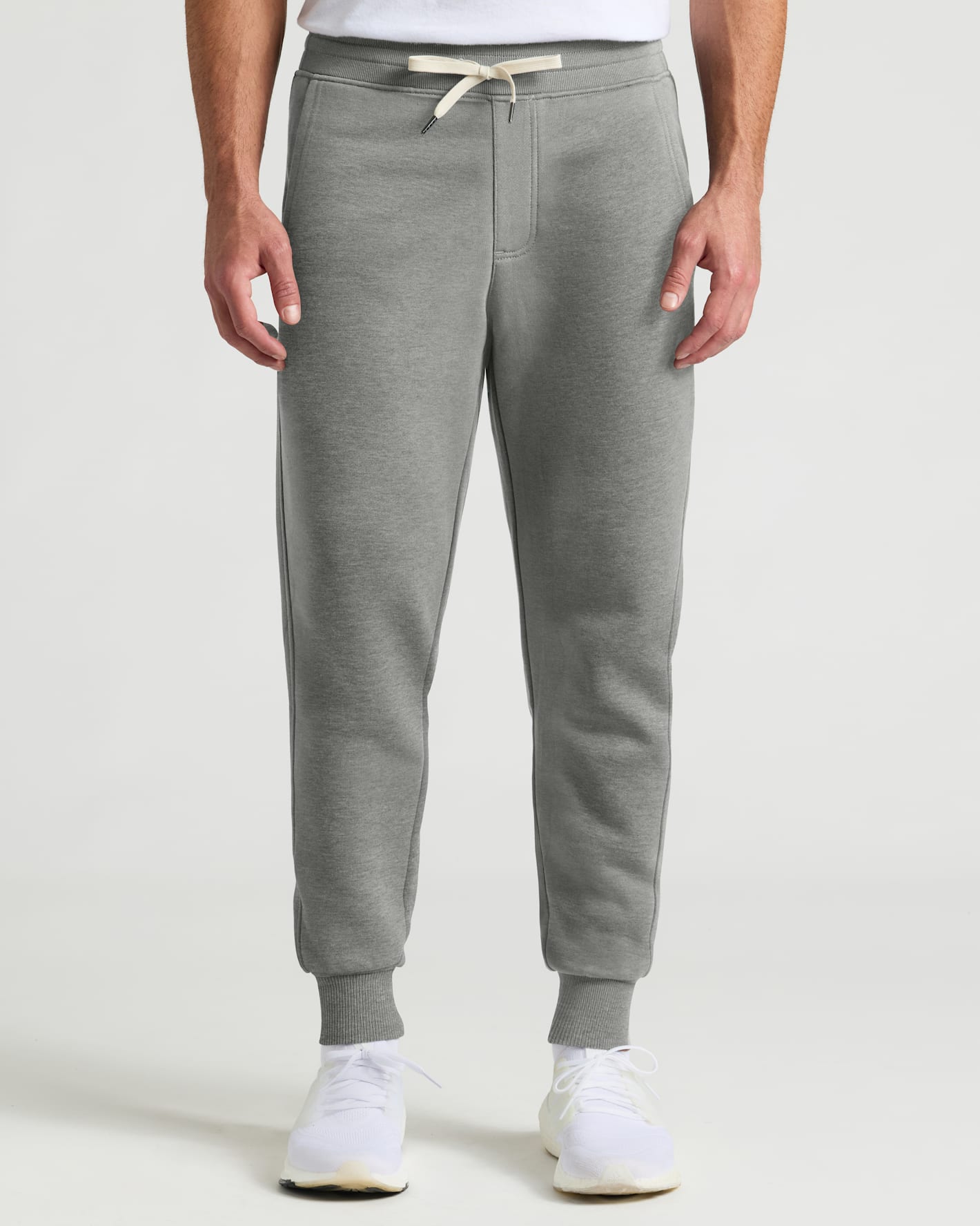 Dark Heather Gray Fleece French Terry Joggers