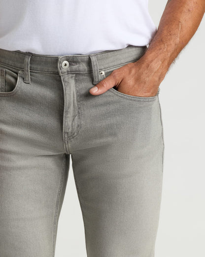 Medium Gray Wash Slim Authentic Denim Jeans