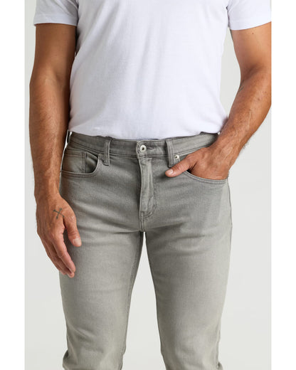 Medium Gray Wash Slim Authentic Denim Jeans