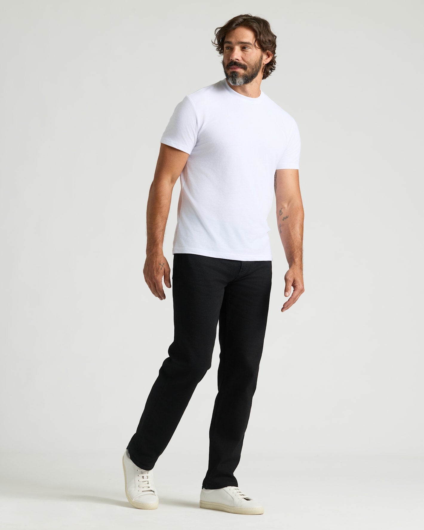 Black Wash Straight Authentic Denim Jeans