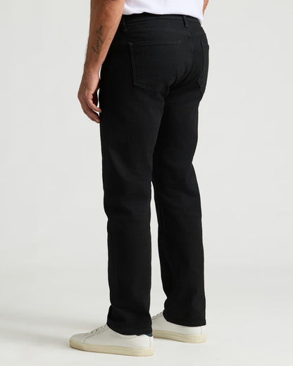 Black Wash Straight Authentic Denim Jeans