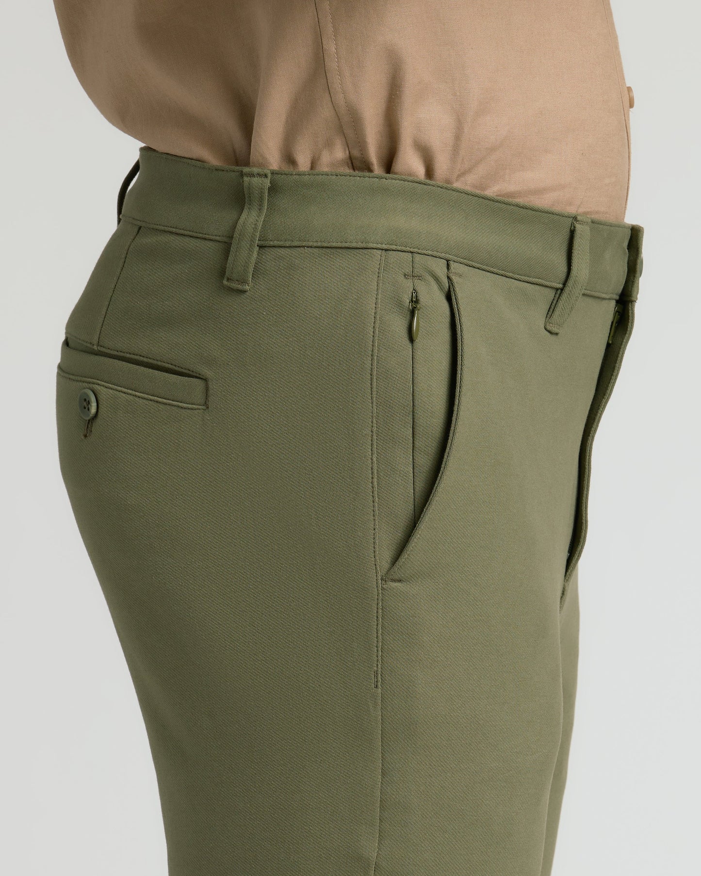 Military Green Slim Chino Pants 2.0
