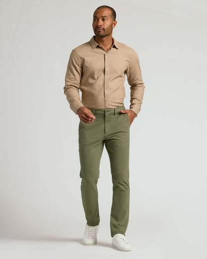 Military Green Slim Chino Pants 2.0