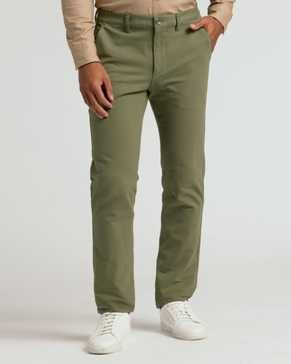 Military Green Straight Chino Pants 2.0