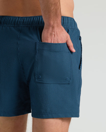 5" Underwater Seersucker Swim Trunks