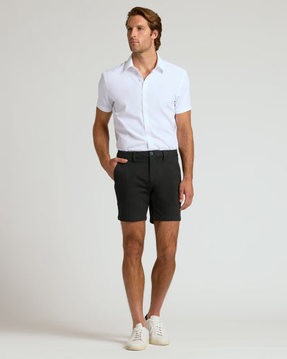 7" Black Chino Shorts 2.0
