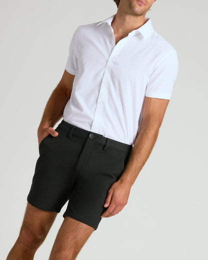 7" Black Chino Shorts 2.0
