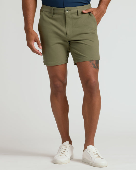 7" Military Green Chino Shorts 2.0