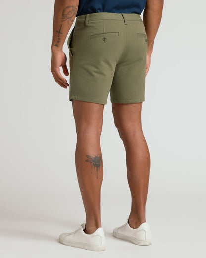 7" Military Green Chino Shorts 2.0