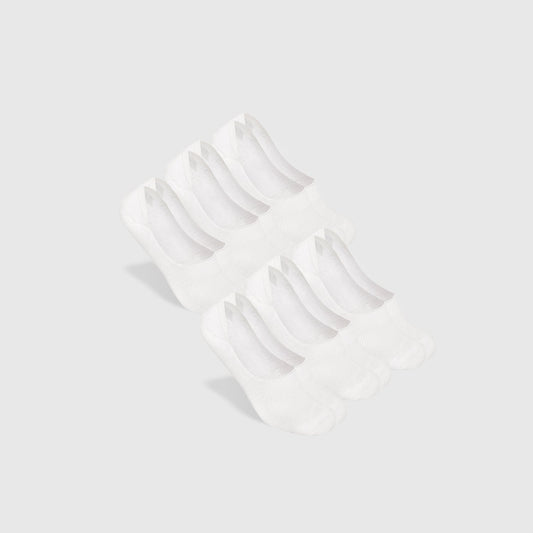 White No Show Socks 6-Pack