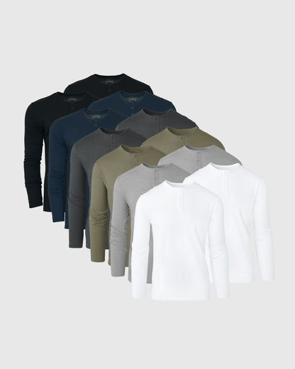 The Staple Classic Long Sleeve Henley 12-Pack