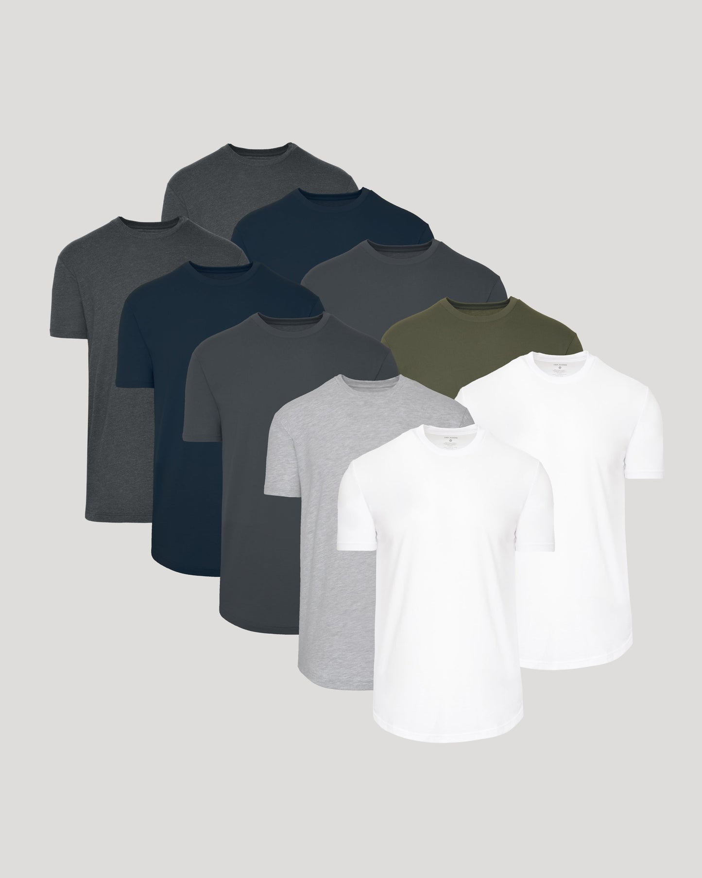 Wardrobe Straight Hem Crew Neck T-Shirt 10-Pack