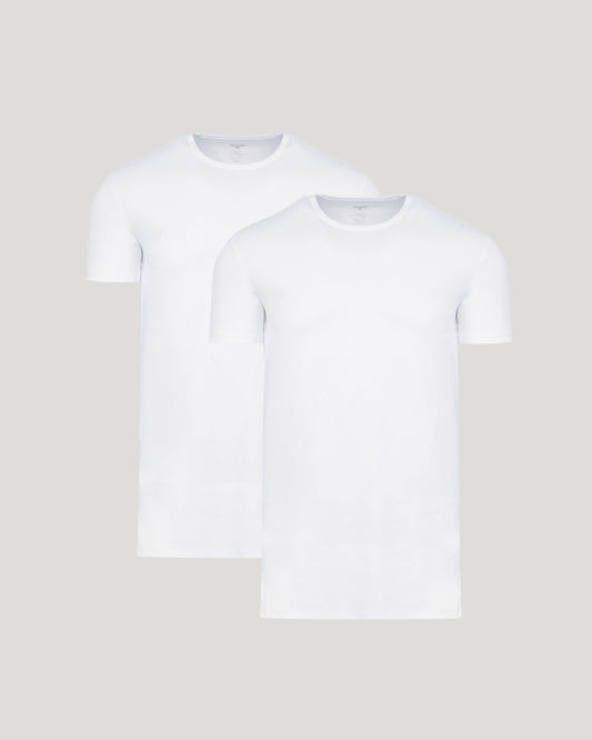 White Tall Premium Pima Crew Neck 2-Pack