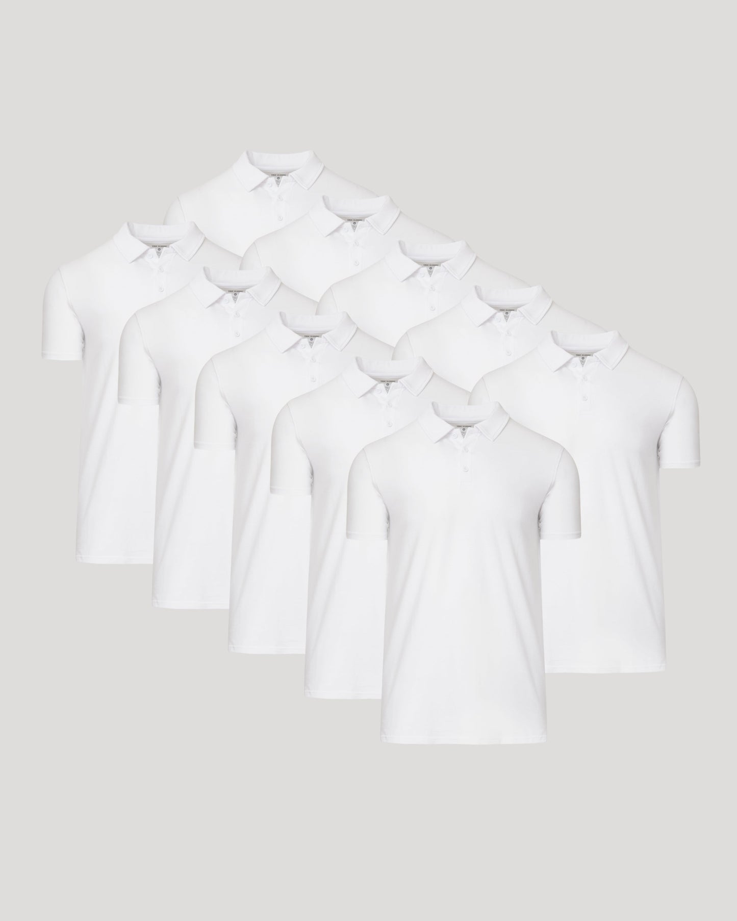 All White Tall Classic Polo 10-Pack