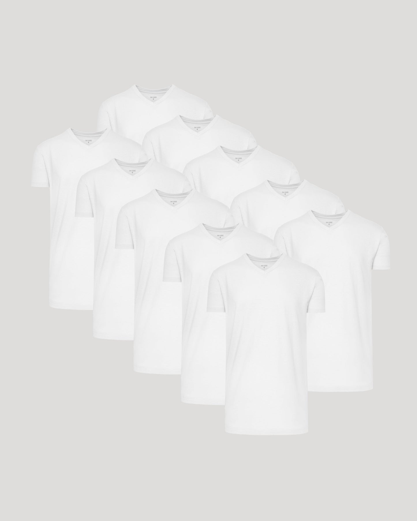 White Classic Tall V-Neck 10-Pack